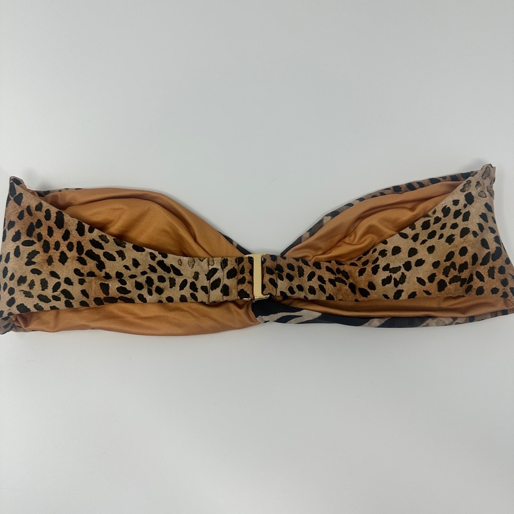 Agua Bendita Jambo Stacey Animal Print Bandeau Bikini Top - Picture 5 of 5